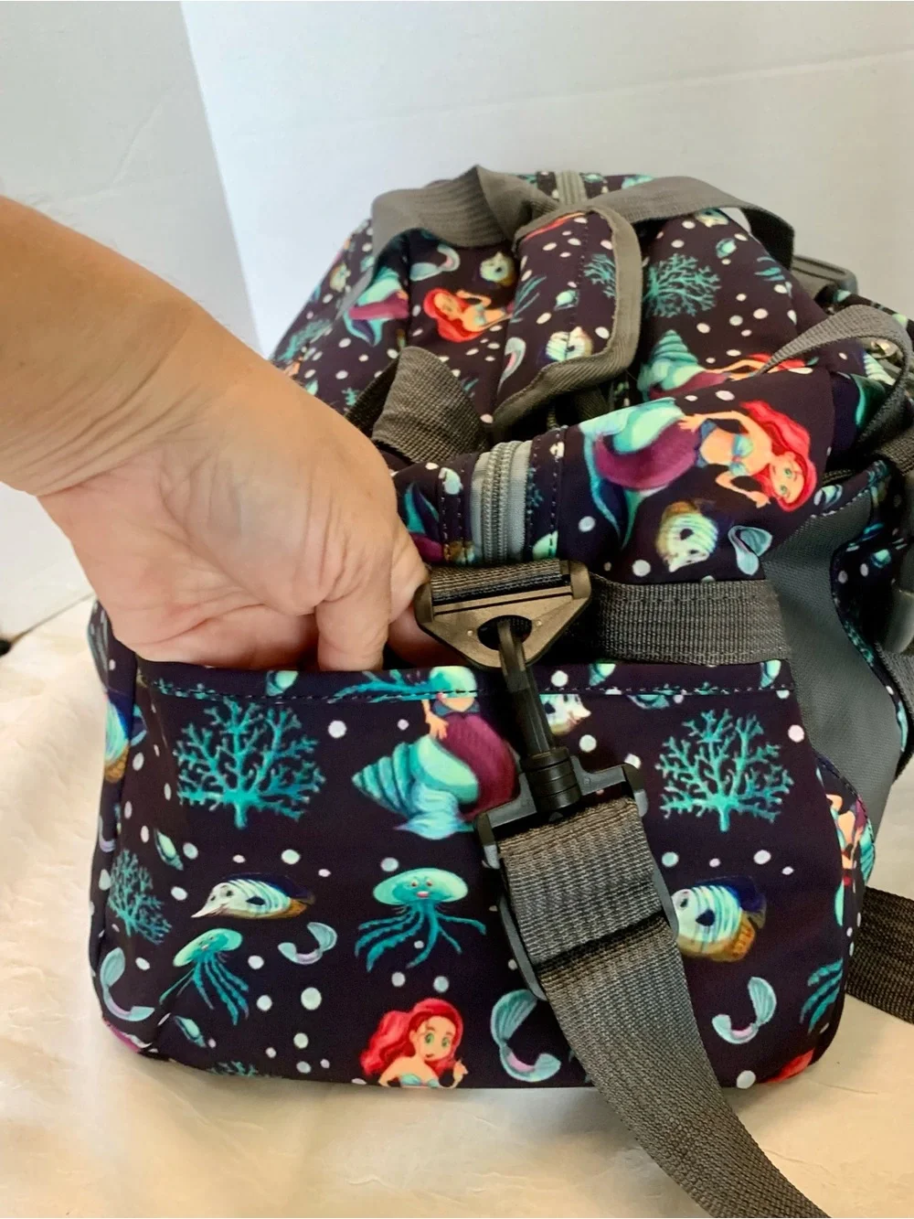 Disney little mermaid18” duffel bag with zipper